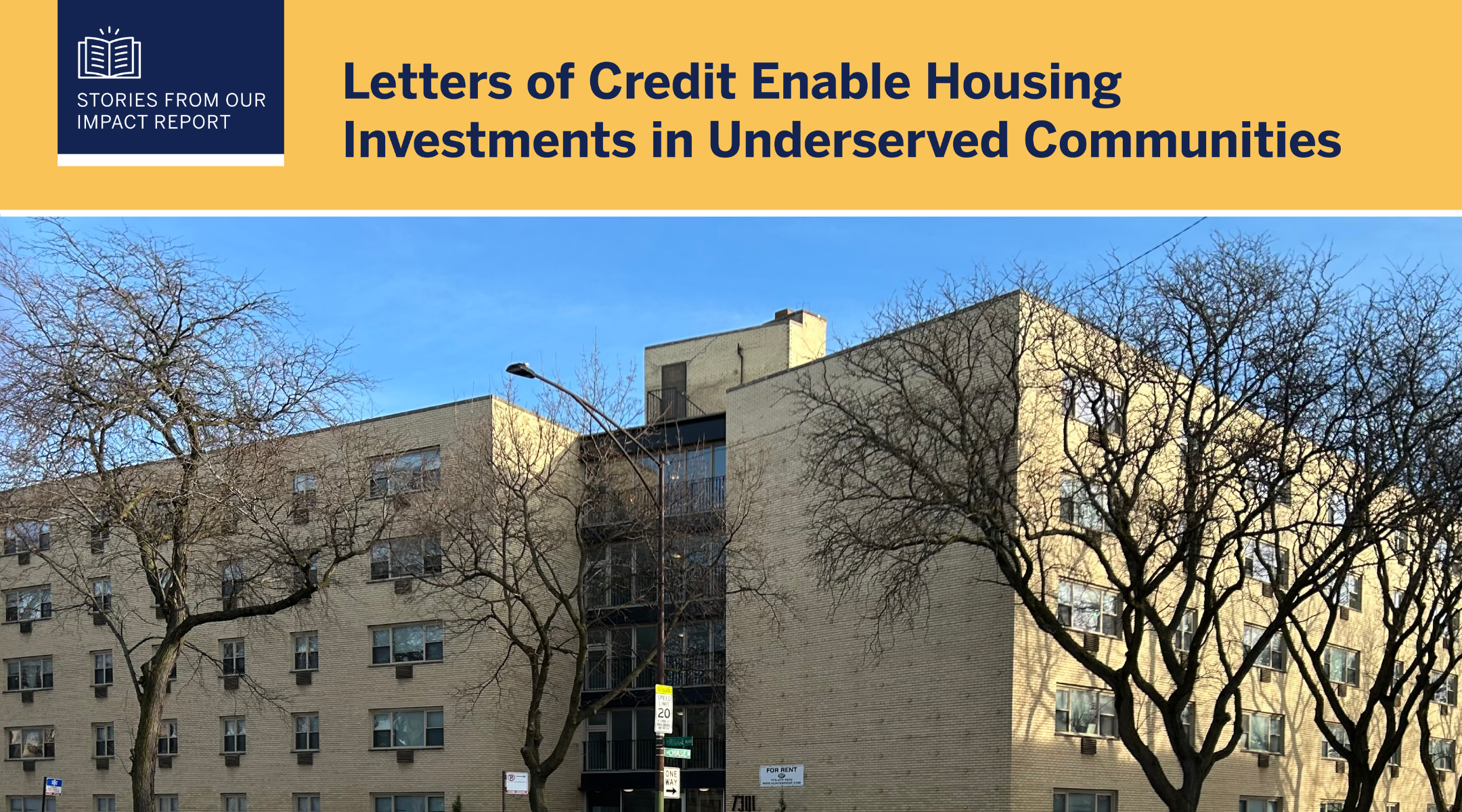 A 56-unit apartment building in Chicago’s Rogers Park neighborhood